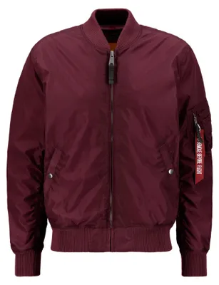 Obrázok produktu pre Alpha Industries MA-1 TT Pánska letná/ bombardovacia bunda, veľkosť:M, Alpha Industries Farby:Dark Maroon