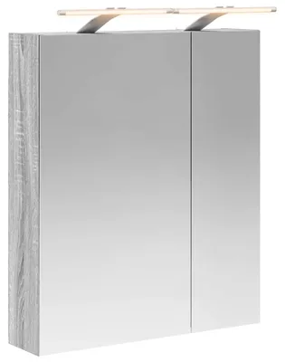 Produktbild von Badezimmerspiegelschrank Graues Sonoma 60 x 14,5 x 70 cm