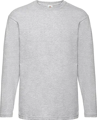 Image de Fruit of the Loom - T-shirt « Valueweight » à manches longues pour homme FK2916 (M) (gris chiné)