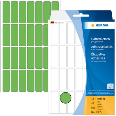 Produktbild von Vielzweck-Etiketten 13x40mm grün VE=10x896 Stück