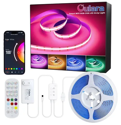 Zdjęcie produktu dla Listwa LED RGB COB, 10 metrów, 24 V, możliwość regulacji jasności, Wi-Fi