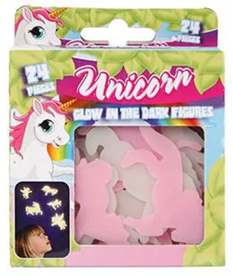 Produktbild von Glow in the dark Einhörner - 24 Stück - Wanddeko Kinderzimmer