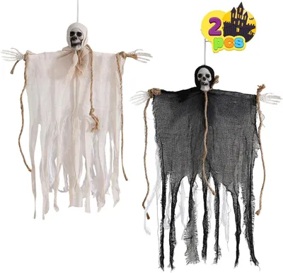 Obrázek produktu pro Dekorace na Halloween – strašidelné dekorace s lebkami a duchy, ideální pro zahradu a halloweenové oslavy