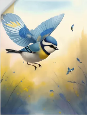 Produktbild von ARTland Wandbild, selbstklebend Kleine Blaumeise Größe: 45x60 cm