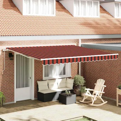 Produktbild von vidaXL Einziehbare Markise Orange und Braun 400 x 300 cm