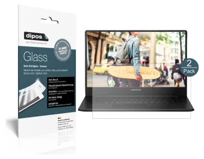 Produktbild von 2x Schutzfolie für Medion Akoya E6246 Notebook matt - Anti-Shock 9H Folie dipos