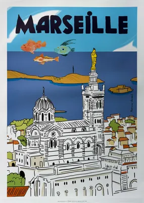 Image de MARSEILLE - Marina Vandel - 50x70cm Affiche Poster