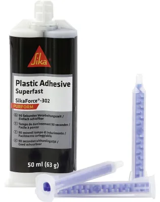 Produktbild von Sika SikaForce-302 2-Komponenten Polyurethan Klebstoff Kunststoff 50 ml schwarz