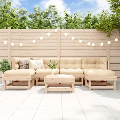 Produktbild von Design Möbel 7-tlg. Garten-Lounge-Set Massivholz Kiefer - 2024 Neu