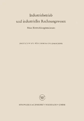 Produktbild von Industriebetrieb und industrielles Rechnungswesen
