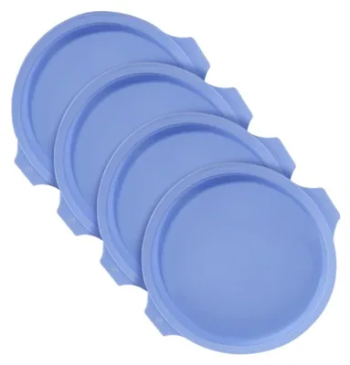4er-Set runde Silikon-Kuchenformen 20 cm, antihaftbeschichtet