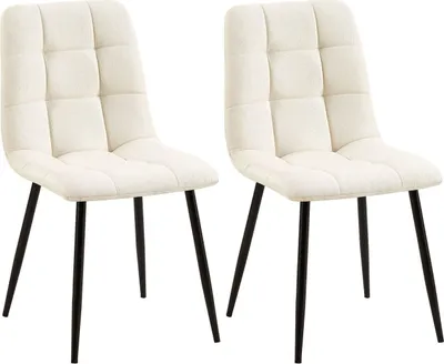 Produktbild von 2er Set Esszimmerstuhl Tilde Stoff creme