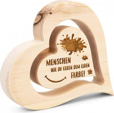 Produktbild von Zirbenherz 20cm Menschen wie du