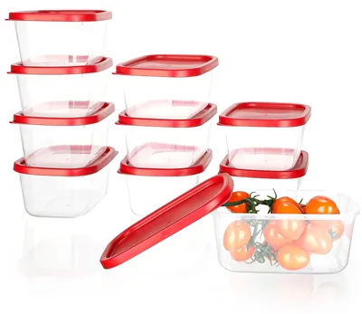 Obrázek produktu pro Sada 10 vzduchotěsných nádob VINATO o objemu 710 ml – bez BPA, vhodné do mikrovlnné trouby, stohovatelné