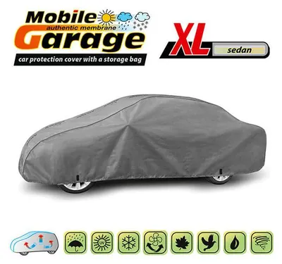 Image de Housse de voiture conique haut de gamme pour berline, série « Mobile Garage », taille XL : 472–500 cm x 126–136 cm