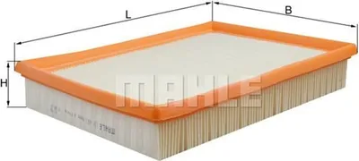 Produktbild von Luftfilter MAHLE LX 443 für VOLVO 940 II Kombi (945) Filtereinsatz