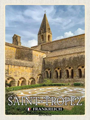 Produktbild von vianmo Holzschild 40x30 cm Saint-Tropez Frankreich Abtei von Thoronet
