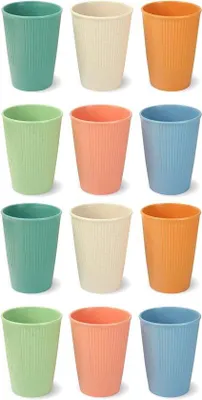 Produktbild von Famanu Trinkbecher 350 ml - Pastellfarben, 12 Stück