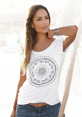Produktbild von LASCANA Strandshirt weiß Größe 36/38