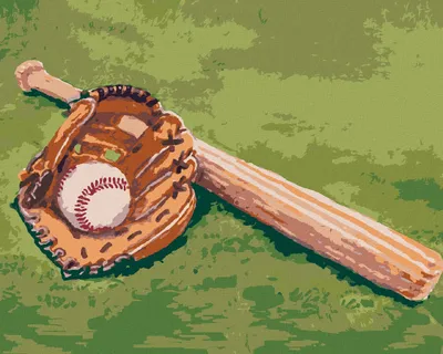 Produktbild von Zuty - Malen nach Zahlen - BASEBALL, 40x50 cm, ohne Keilrahmen
