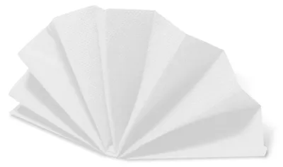 Produktbild von 400x DekoStar Servietten 38 x 38cm weiß Geprägte Tischservietten Tischdekoration
