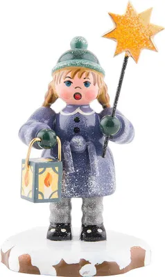 Produktbild von Winterkinder Mädchen mit Stern und Laterne (8cm) von Hubrig Volkskunst
