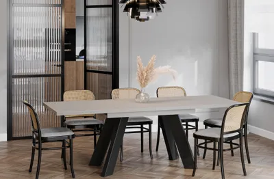 Produktbild von ENDO-Möbel Ausziehbarer Esstisch Como 130-210cm (Kaschmir Beige)