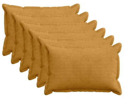 Productafbeelding van vidaXL Kussenhoezen, 6 stuks, HOUT, geel, 30 x 50 cm, cordura