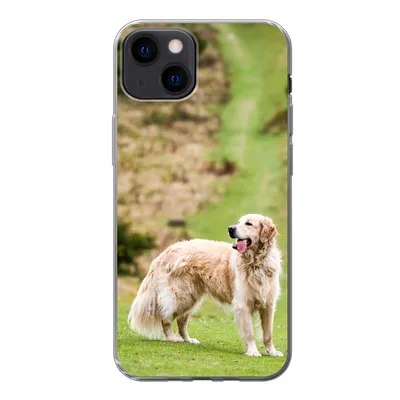 Produktbild von MuchoWow® Handyhülle Schutzhülle Hülle für iPhone 13 Schönes Bild eines Golden Retrievers Silikon Softcase Handy Hülle - Karteninhaber