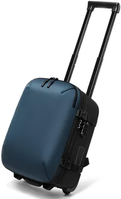 Productafbeelding van CarryQuest® - Rugzak met trolleyfunctie, geschikt als handbagage, 40x30x20 cm, blauw