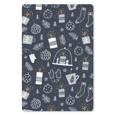 Produktbild von MuchoWow® Mauspad Mousepad Muster - Weihnachten - Kerzen 40x60 cm - Mousepads - Maus Mat - Pad - Mausunterlage - Schreibtisch Accesoire