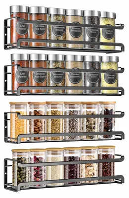 Produktbild von Gewürzregal mit 4 Ablagen, selbstklebend, zur Wandmontage