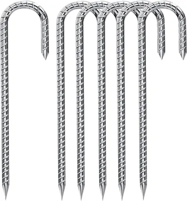Produktbild von Grondanker verzinkt Stahl, 30 cm, 6 Stück, für Garten und Camping