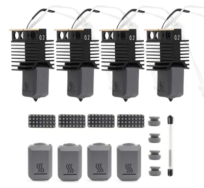 4er Set 0,2 mm Hotend für Snapmaker U1, Keramik-Heizblock
