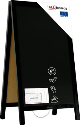 Immagine prodotto di Lavagna Nera da Gesso con Cavalletto bifacciale 78x44 cm COLORE NERO