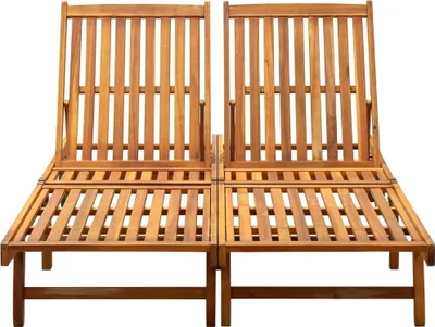 Immagine prodotto di Lettino Prendisole per 2 Persone in Legno Massello di Acacia