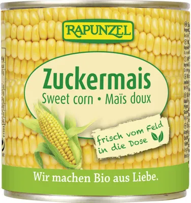 Obrázek produktu pro Rapunzel 370101, Corn/maize grain, 340 g, 78 kcal, 1 g, 2,7 g, 2,3 g