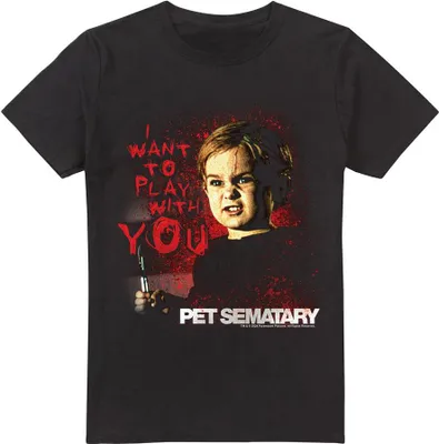 Obrázek produktu pro Pet Sematary - Tričko "I Want To Play" pro muže TV6940 (M) (Černá)