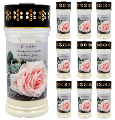Produktbild von 10 x Trauerlicht Grabkerze PREMIUM 4 Tage