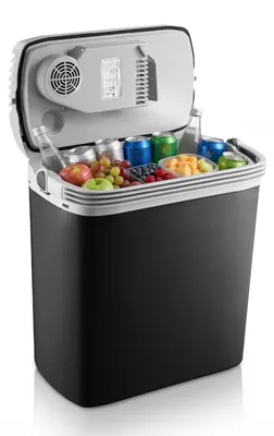 Immagine prodotto di TZS First Austria - Frigo Portatile Elettrico 24L - Tripla Alimentazione con USB-C PD 3.0 - 52W Caldo e Freddo - Auto e Camping - Nero/Grigio Chiaro