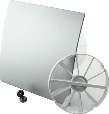 Produktbild von Badlüfter Lüfter Badventilator Venilator Wandlüfter Rückstauklappe Ø 125 mm Standard Silber