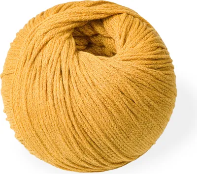 Produktbild von Senf Geflochtene Baumwollgarn 100g 200 m, Recyceltes Baumwollgarn