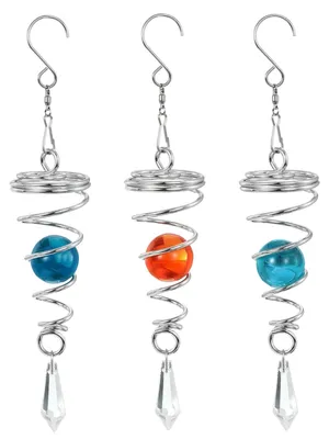 Windspinner-Set 3er-Pack, 20,3 cm, Kristallglaskugel, mehrfarbig