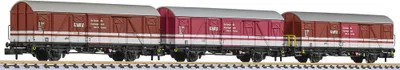 Produktbild von Liliput L Spur N 260153 3-tlg. Set, ged. Güterwagen, NVAG, gealtert, Ep.V