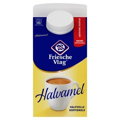 Produktbild von Friesche Vlag - Kaffeemilch Friesche Vlag Halvamel 455ml | 455 Milliliter packen