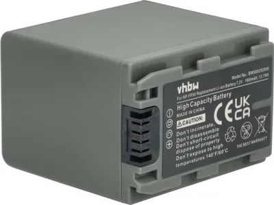 Produktbild von vhbw Akku kompatibel mit Sony DCR-DVD405E, DCR-DVD405, DCR-DVD403E, DCR-DVD404E, DCR-DVD404 Videokamera Camcorder (1900 mAh, 7,2 V, Li-Ion)