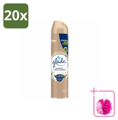 Image de 20 sprays d'ambiance Glade, parfum Vanille Romantique, 300 ml, lot économique, 20 pièces