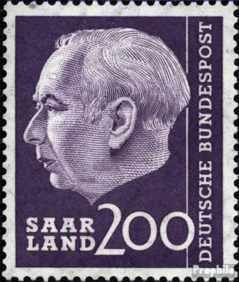 Produktbild von Briefmarken Saarland 1957 Mi 399 gestempelt Bundespräsident Heuss (I)