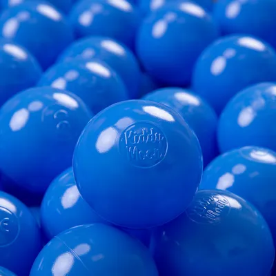 Produktbild von KiddyMoon 700 ∅ 7cm kinder bälle spielbälle für bällebad baby einfarbige plastikbälle  eu, blau