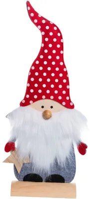 Produktbild von TrendLine Dekofigur Filz Wichtel 62 x 27 cm grau-rot